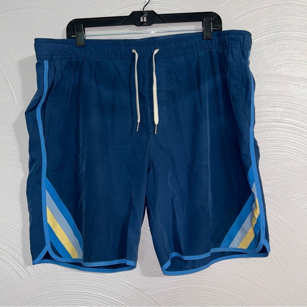 Fair Harbor Lined Swim Trunks, Men's XXL, Blue